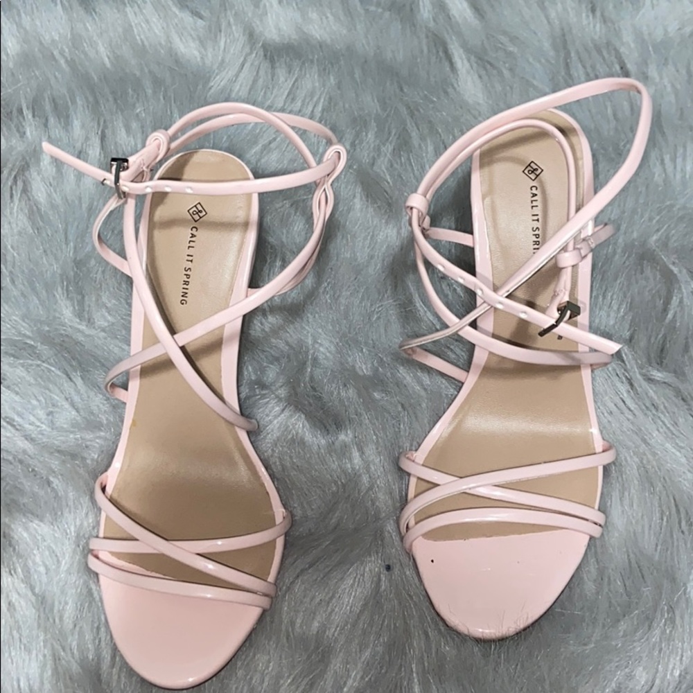Call it Spring Baby Pink Heels Size 6.5